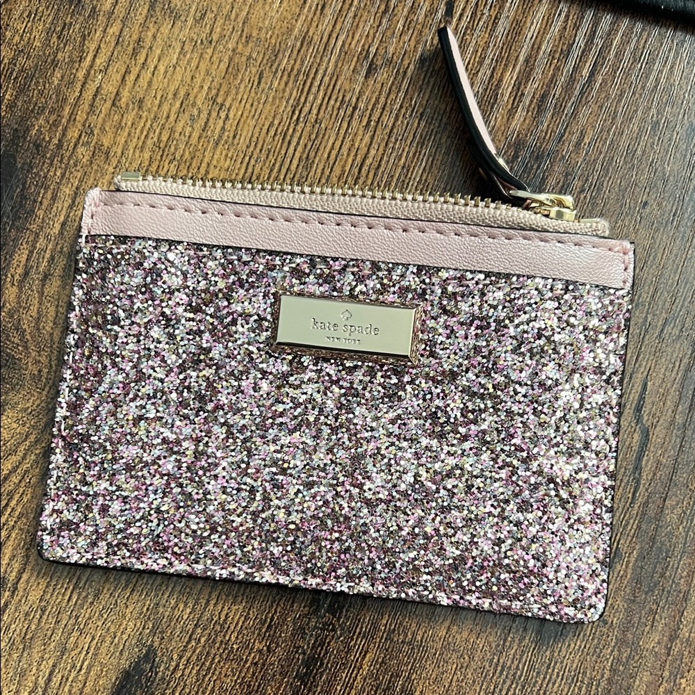 Kate Spade Glittery Pink Card Holder
